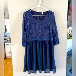 Navy Long Sleeve Dress